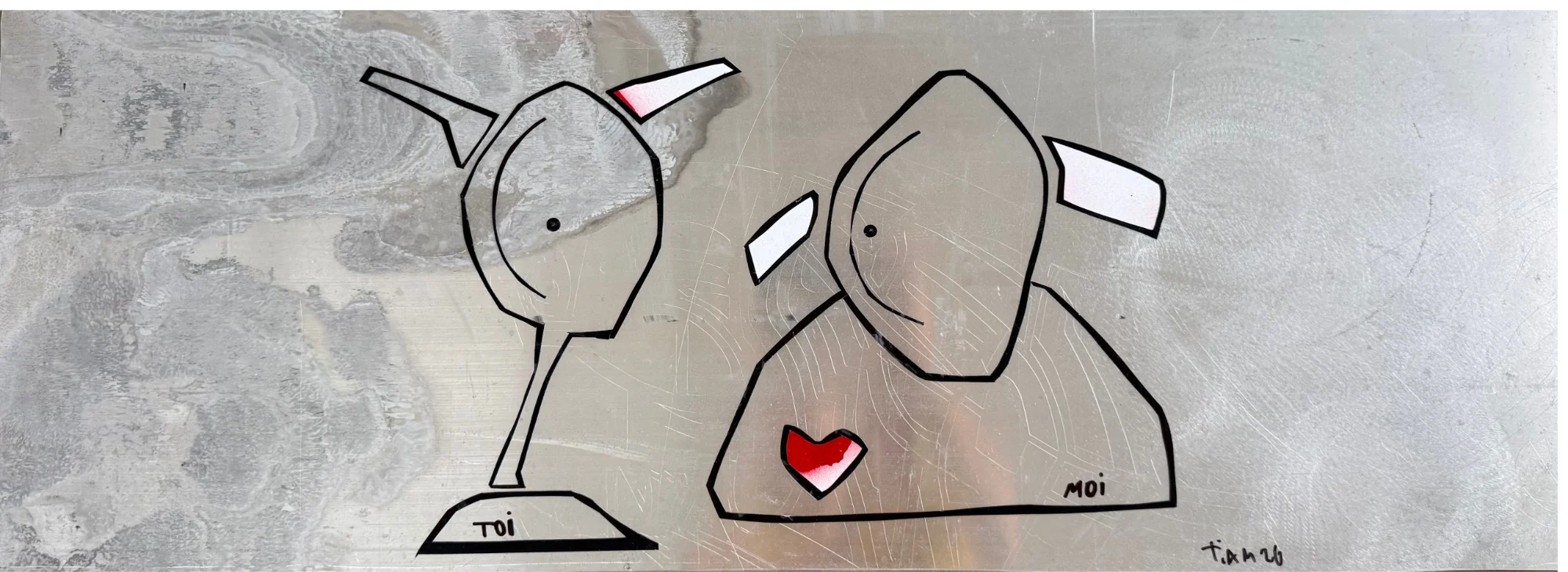 You + Me — Aluminum · Vinyl · Acrylic by Tiam