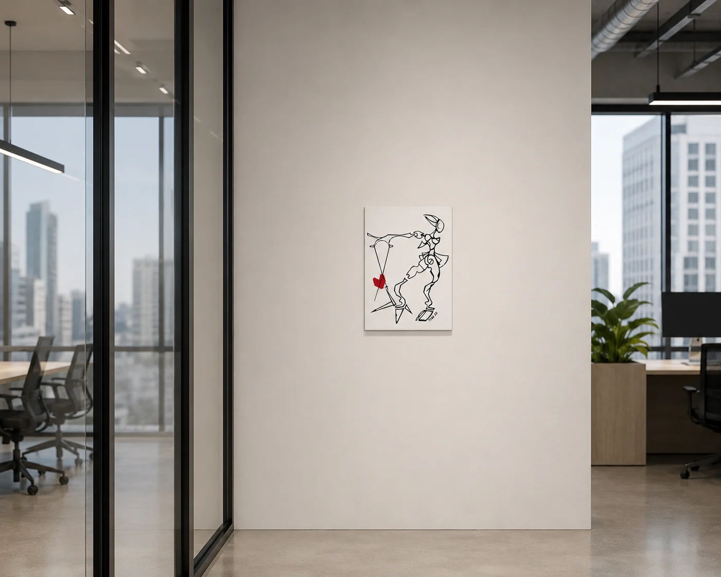 A Pic shown in a room setting