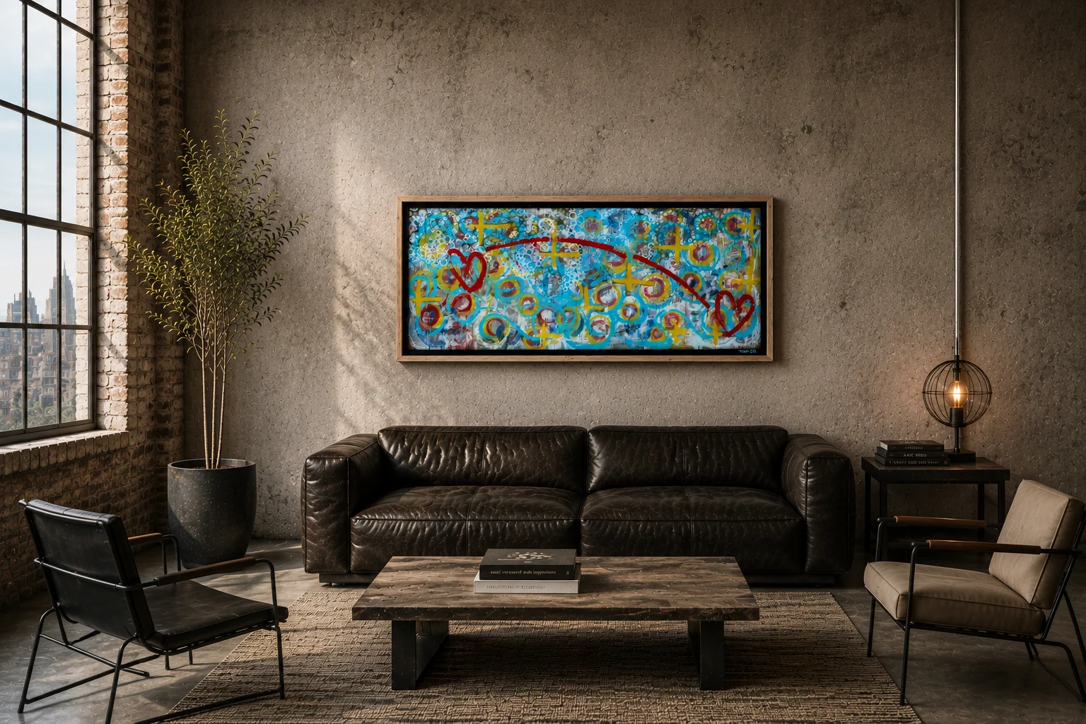 Across the Distance shown in a room setting